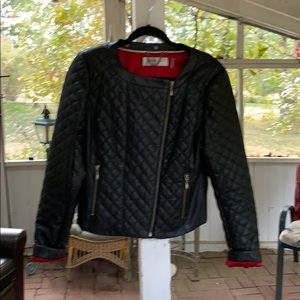 Black Vegan Leather Moto Jacket